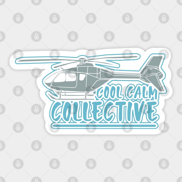 HELICOPTER: Cool Calm Collective Sticker by woormle